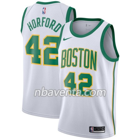 Camiseta Hombre Boston Celtics Al Horford 42 2018-19 Nike City Edition Blanco Swingman